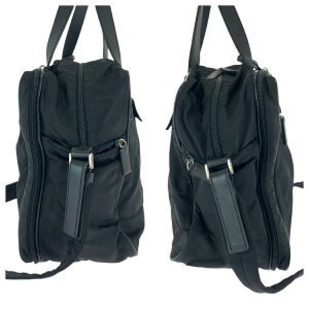 Prada Shoulder Black Triangular Briefcase Bag Bus… - image 7